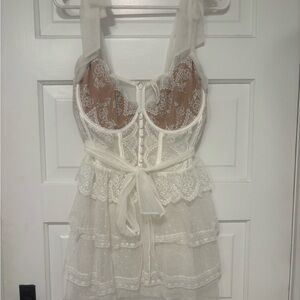 For Love And Lemons White Lace Dress